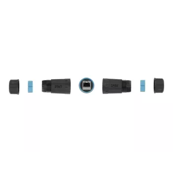 Tinklo kabelis DeLOCK 86693 RJ45 į RJ45 Cat.6A atsparus vandeniui juodas