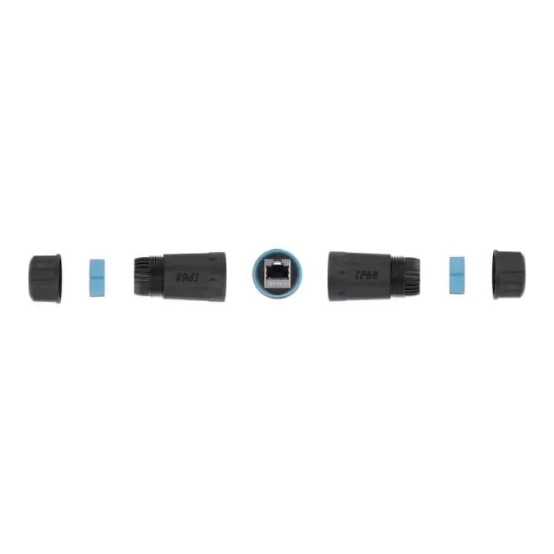 Tinklo kabelis DeLOCK 86693 RJ45 į RJ45 Cat.6A atsparus vandeniui juodas