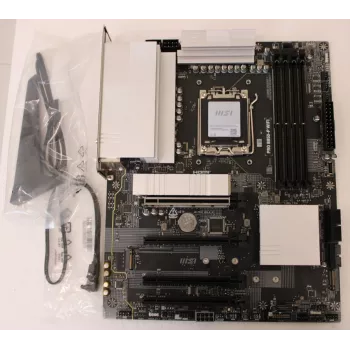 Pagrindinė plokštė MSI PRO B850-P WIFISO — naudota atnaujinta, įdėta baterija, garantija 3 mėn., galinis skydelis pridedamas