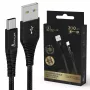 USB Type-A į USB-C laidas Extralink Smart Life pintas 2 m — 15 W (5 V 3 A) juodas