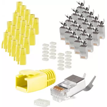 Laido jungtis RJ-45 ShiverPeaks 72067-20Y geltona
