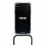 Telefono karolių dėklas Lookabe, skirtas iPhone X / Xs — auksinis su žaliu dirželiu