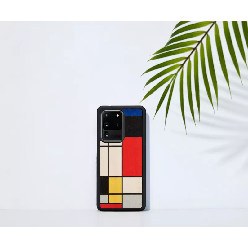 man and wood telefono dėklas, skirtas Galaxy S20 Ultra — medžio juoda apsauginė danga