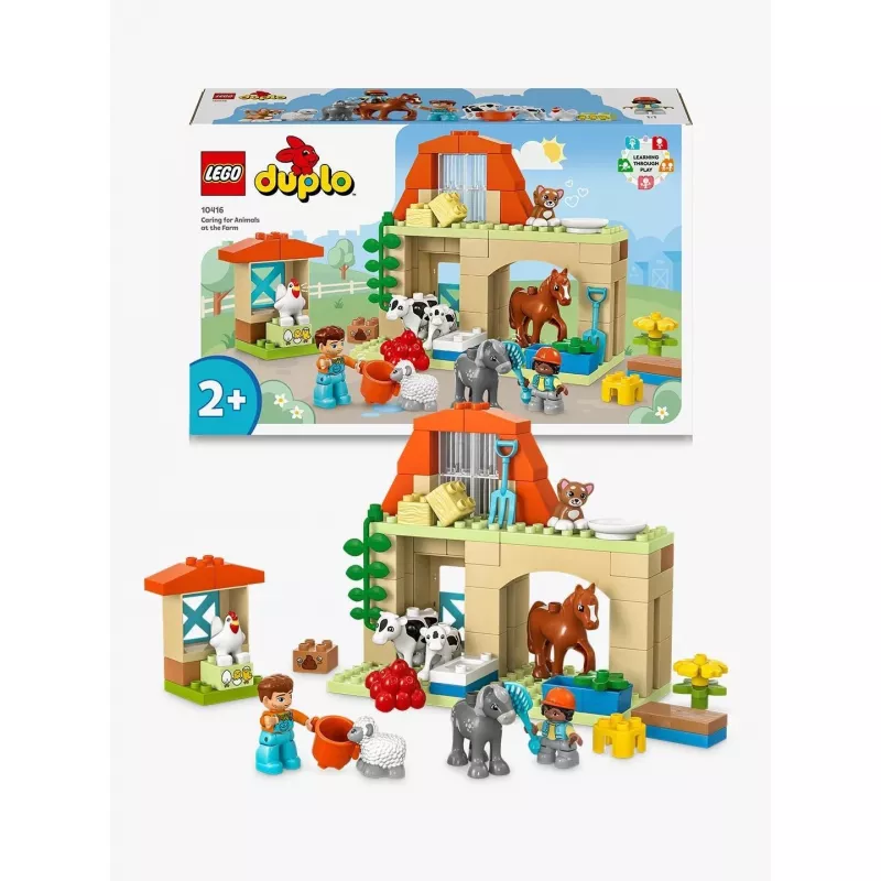 Konstruktorius LEGO DUPLO Farm Animal Care rinkinys 10416 — 74 dalys, 2 minifigūrėlės, amžius 2+