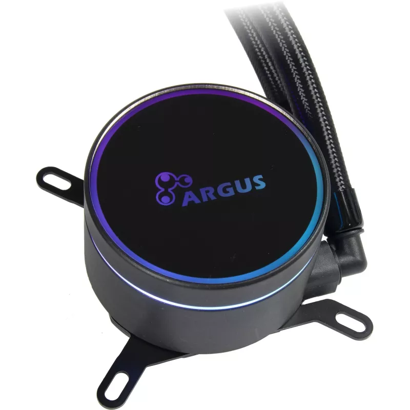 Viskas viename skysčio aušintuvas INTER-TECH LC-360 RGB — 12 cm ventiliatorius, hidraulinis guolis, juodas