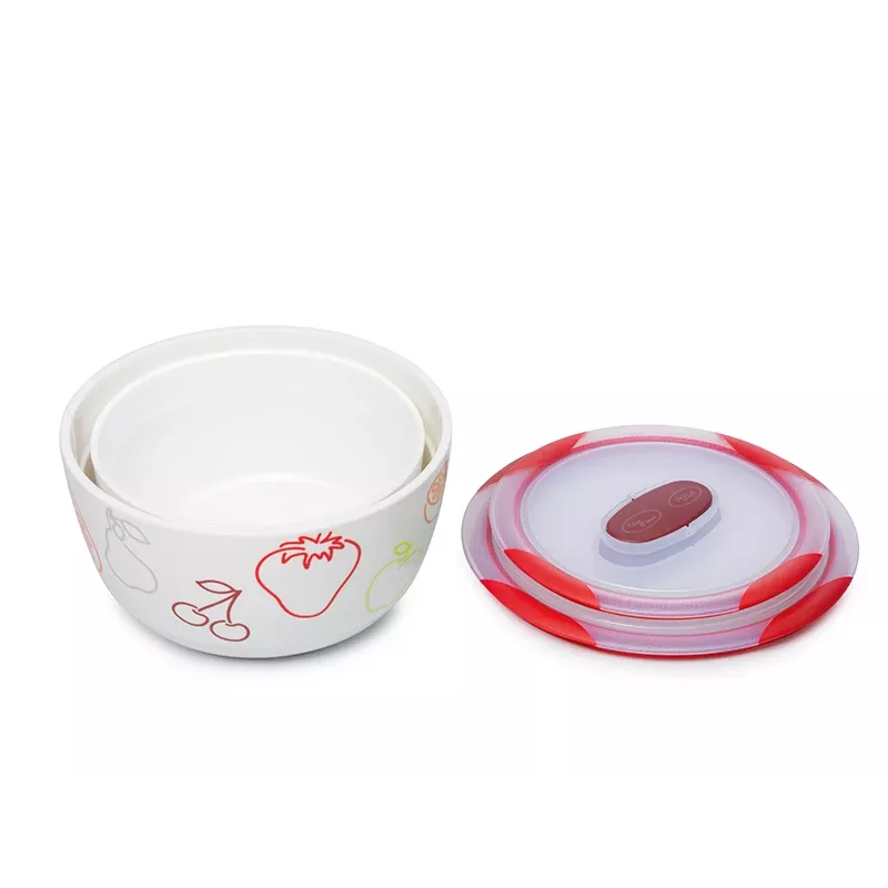 Dubens rinkinys OURSSON BS4781RC/DC apvalus keramikinis 3L baltas 2 vnt.
