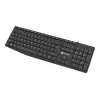 Laidinė pilno dydžio klaviatūra NATEC NAUTILUS NKL-1950 — USB, QWERTY US International, 105 klavišai, juoda