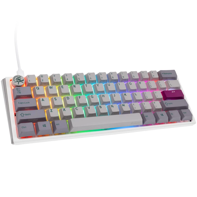Ducky One 3 Mini klaviatūra, skirta žaidimams, USB, JAV anglų kalba, pilka