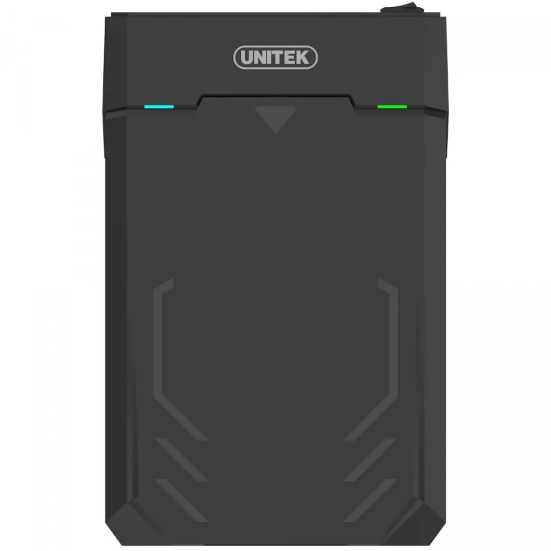 HDD/SSD korpusas Unitek Y-3035 — 2,5/3,5 colio SATA, USB 3.2 Gen 1 (USB Type-B), 6 Gbit/s, juodas, kintamosios srovės adapteris