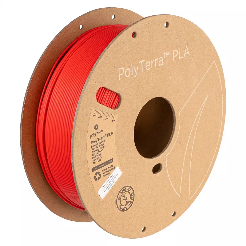 Polmask PLA 3D spausdinimo siūlas 1,75 mm Lavos raudonumo 1 kg