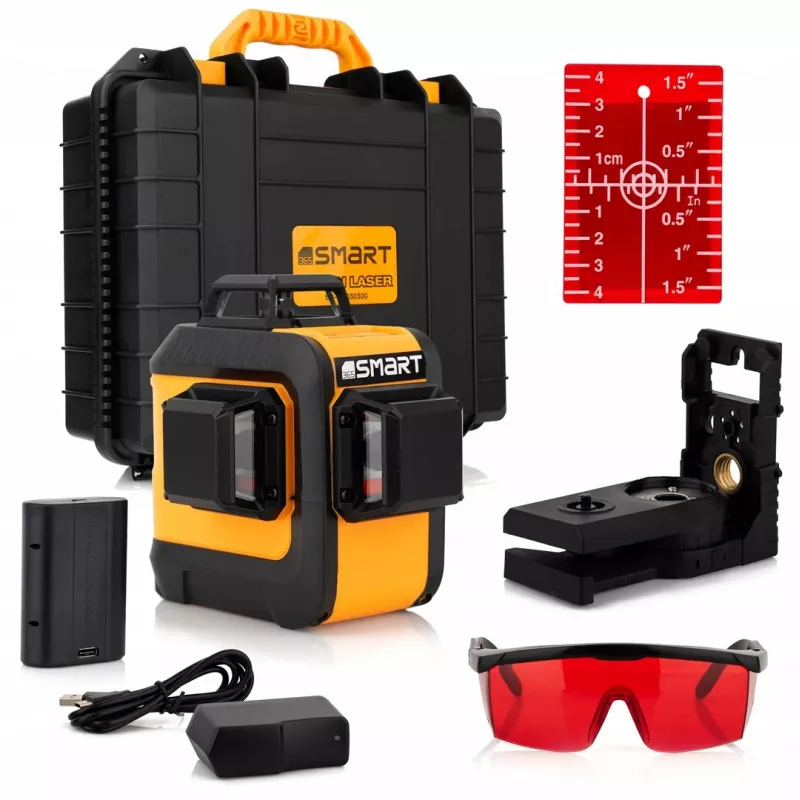 Lazerinis nivelyras Smart 06-03015R raudonas spindulys, nuotolis 15 m