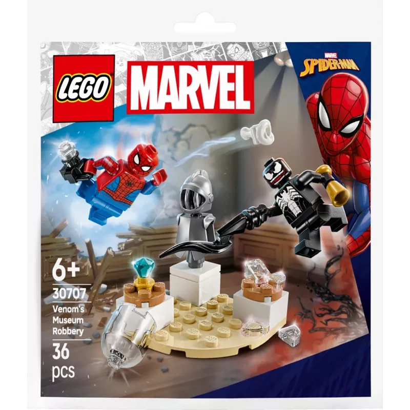 Konstruktorius LEGO Venomo muziejaus apiplėšimo polibagelių rinkinys 30707 — „Marvel Super Heroes“, mažas kolekcinis žaidimų rinkinys
