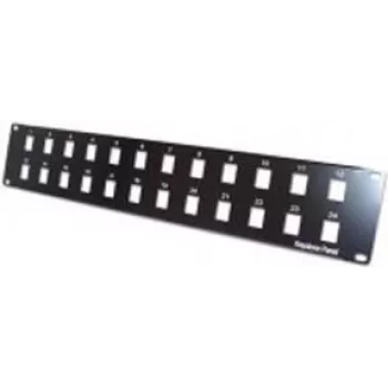 Patch Panel Tecline 908060, skirtas 24 keystone jungtims, 1U montavimui į stovą