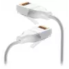 Tinklo komutacinis kabelis UBIQUITI UACC-Cable-Patch-EL-C6A 0.15 m Cat6a RJ-45 permatomai baltas