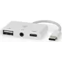 Nedis CCGB64790WT01 nešiojamojo kompiuterio dokinimo stotelė ir prievadų daugintuvas laidinis USB 2.0 Type-C baltas (CCGB64790WT01)