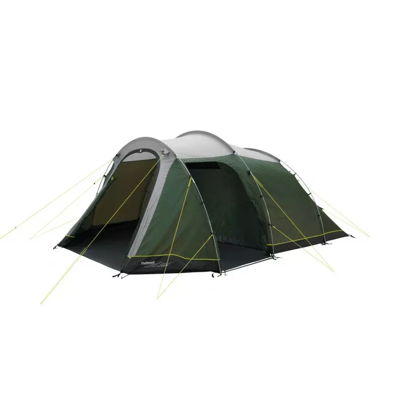 Outwell Earth 5 Plus dviejų kambarių tunelinė palapinė | 5 asmenims | Žalia