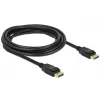 Delock - DisplayPort kabelis - DisplayPort (kištukas) į DisplayPort (kištukas) - 3 m - su užraktu - juodas