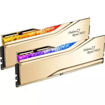 DIMM 32 GB DDR5-6400 (2x 16 GB) Dual-Kit, Arbeitsspeicher gold, F5-6400J3039G16GX2-TR5NG, Trident Z5 Royal Neo, AMD EXPO