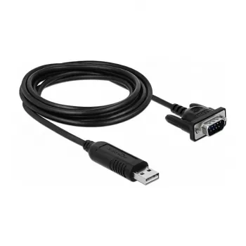 Serial kabelis DeLOCK 66282 Juoda 1.8 m RS-232 USB Type-A