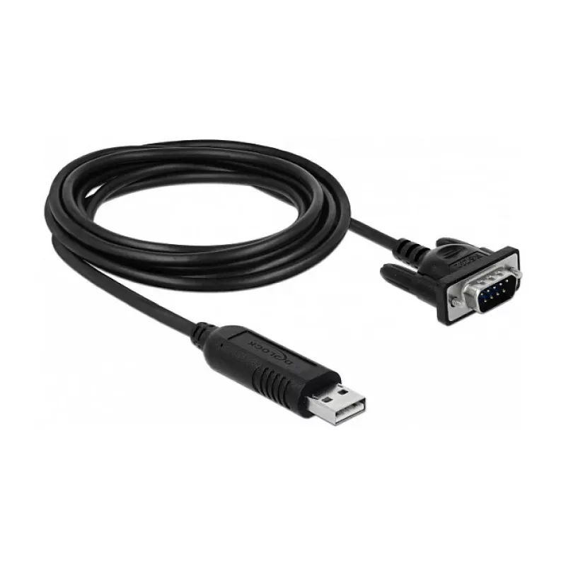 Serial kabelis DeLOCK 66282 Juoda 1.8 m RS-232 USB Type-A