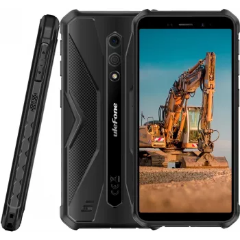 Atsparus išmanusis telefonas UleFone Armor X12 — 3GB RAM, 32GB atminties, visiškai juodas