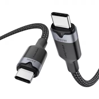 USB-C į C 2.0 Vention 3.1 5A 240W 2 m juodas laidas