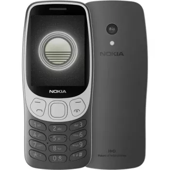 Nokia 3210 4G (2024) (TA-1618) | Grunge Juoda | 2.4 colio | TFT | 128 MB | 64 MB | Dvi SIM kortelės | Bluetooth | 5 | Pagrindinės kameros skiriamoji geba 2 MP
