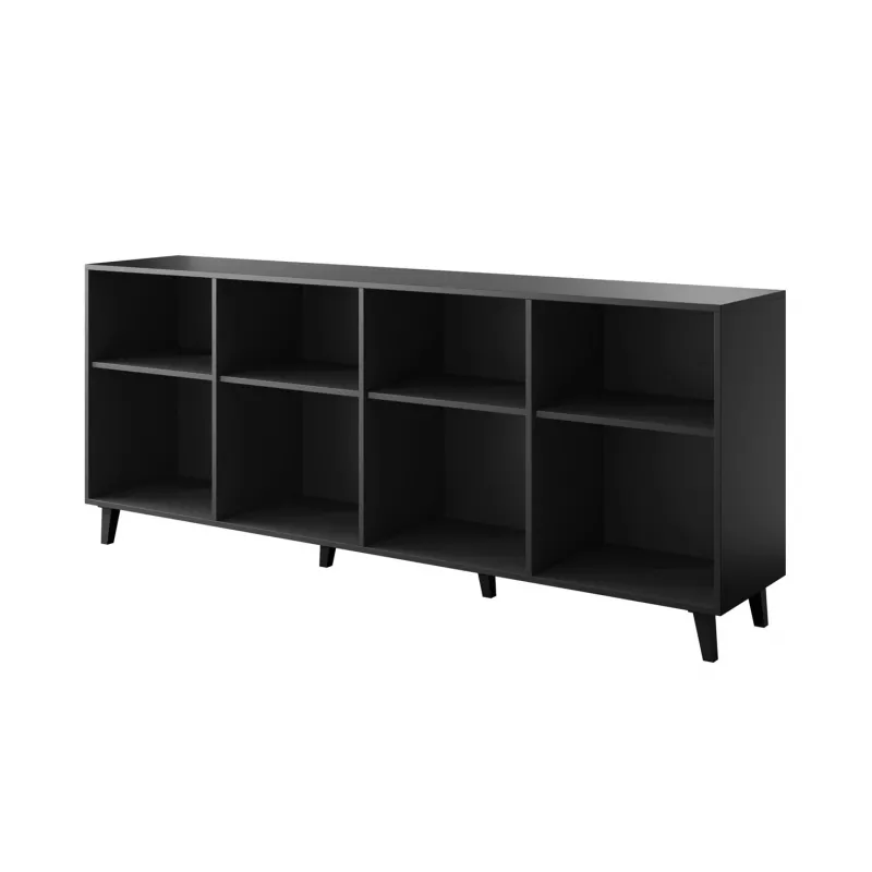 BARI komoda 200x42x82 juodas matinis