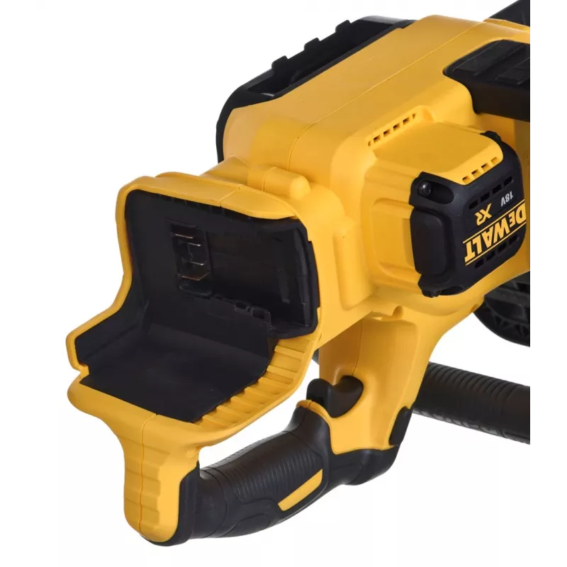 Grandininis pjūklas DeWalt DCM565P1 — belaidis, 30 cm juosta, 5 Ah baterija, 0,12 L alyvos bakelis
