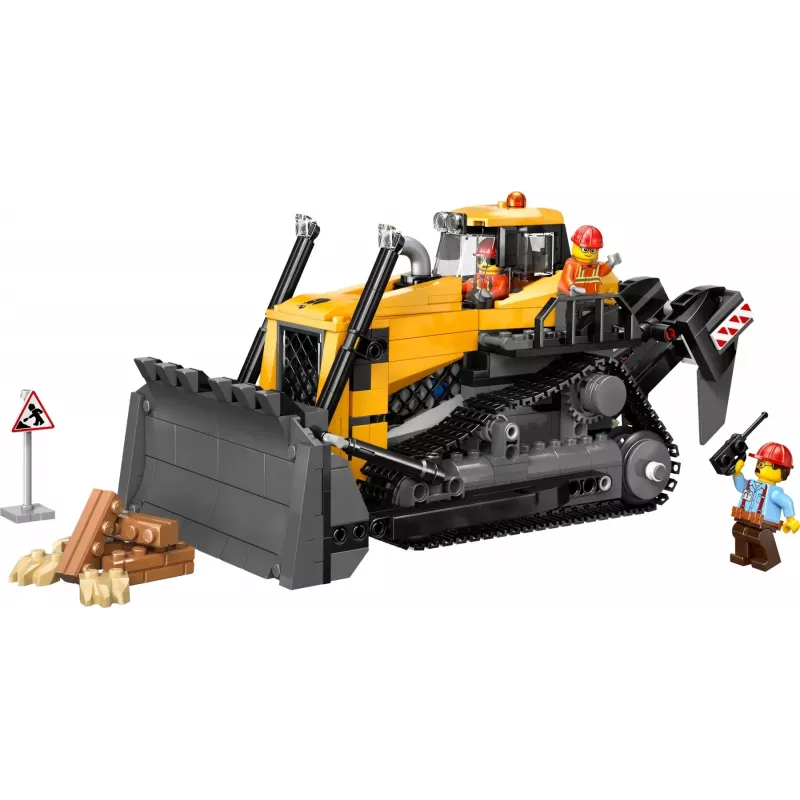 Žaislinis statybinis buldozeris LEGO 60466, City serija, 682 detalės, 3 minifigūrėlės, rekomenduojamas amžius 8+, dydis 120×240×130 mm