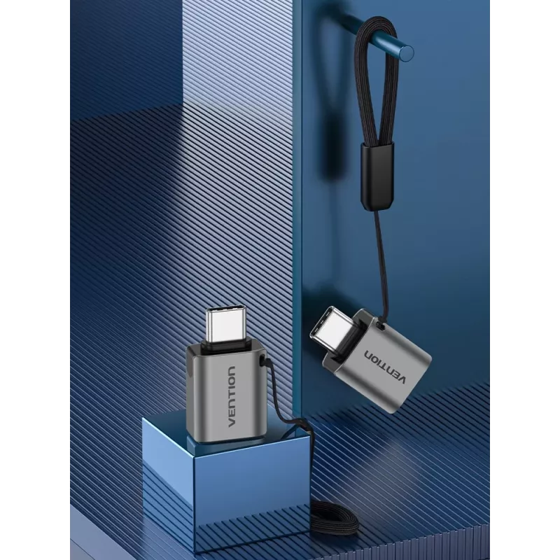 Vention USB-C patinas į USB 3.0 patelę OTG adapteris, pilkas, aliuminio lydinio tipas