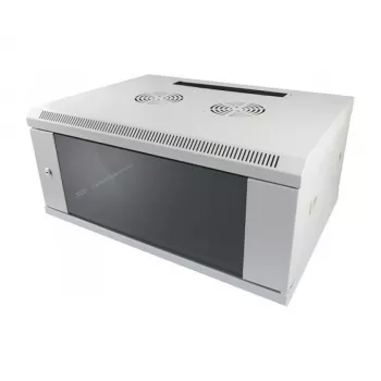 Prie sienos montuojama spinta ALLNET ALL-SMC6409GRAU — 9U talpa, 50 kg, raktinis užraktas, pilka