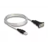 DeLOCK 63465 Serial kabelis Juoda Transparent 1.8m USB Type-A DB-9