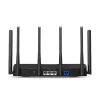 Stalinis maršrutizatorius MERCUSYS MR47BE — Trijų juostų „Wi‑Fi 7“ (2,4/5/6 GHz), 9300 Mbps, 3× RJ‑45, 2,5 GbE, 6 išorinės antenos