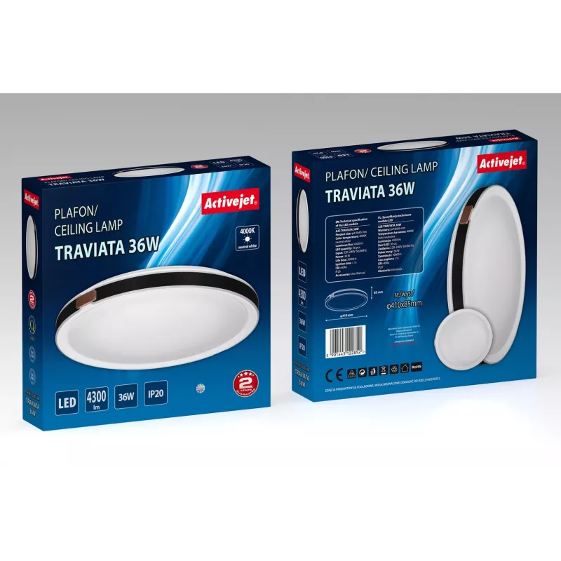 Activejet AJE-TRAVIATA LED lubų šviestuvas 36W