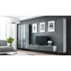 Cama Vitrininė spintelė VIGO '180' 180/40/30 baltas/pilkas blizgus