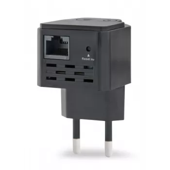 Tinklo kartotuvas GEMBIRD WNP-RP300-03-BK, 300 Mbps, 2,4 GHz, 802.11g, 1x RJ-45, vidinė 3 dBi antena, AC 100–240V