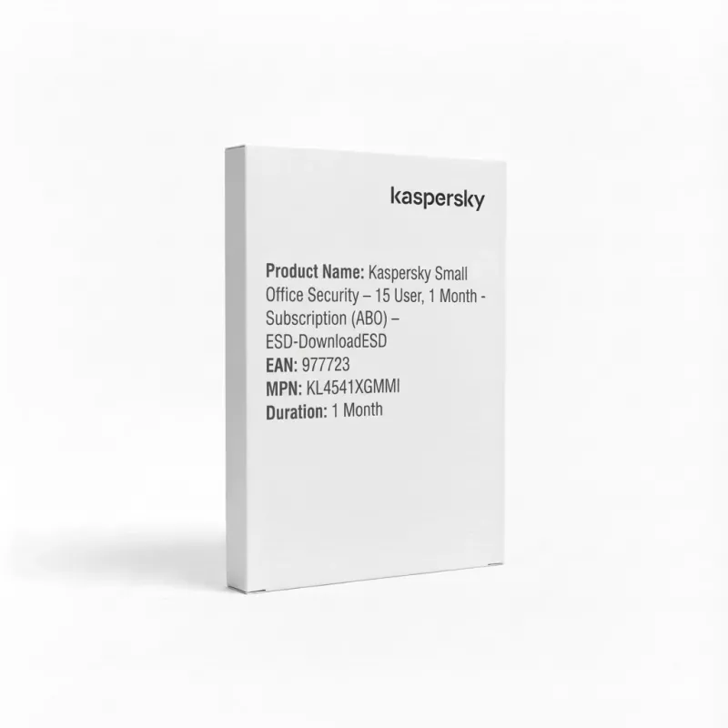 Kaspersky Small Office Security – 15 User, 1 Month - Subscription (ABO) – ESD-DownloadESD