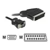 Vaizdo kabelio adapteris DeLOCK 65028 SCART (21 kontaktų) į VGA (D-Sub) 2 m