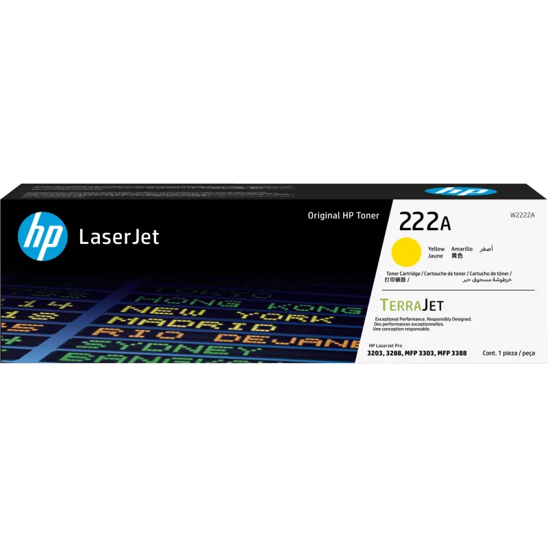 HP 222A - Gelb - original - LaserJet - Tonerpatrone (W2222A) - für Color LaserJet Pro MFP 3302fdn