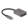 DELOCK USB Type-C kortelių skaitytuvas aliuminis SD Micro SD 5000 Mbit/s