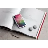 Išmaniojo telefono dėklas iKins, skirtas iPhone XR – vandens gėlių dizainas, baltas