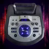 Nešiojamasis Bluetooth karaoke garsiakalbis MANTA SPK0803B140 140 W, maitinamas baterijomis, MIC/USB/microSD, FM, ekvalaizeris, ratukai