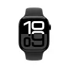 Apple Watch Series 10 GPS 46mm Jet Juoda aliuminio korpusas su juodu sportiniu dirželiu – M/L