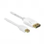 DELOCK laidas mini DisplayPort St > DisplayPort St 7,0 m baltas