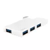 USB3.0 4 prievadų šakotuvas, sidabrinis