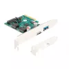DeLOCK PCI Express x4 kortelė 1 x USB Type-C 1 x USB Type-A 10 Gbps