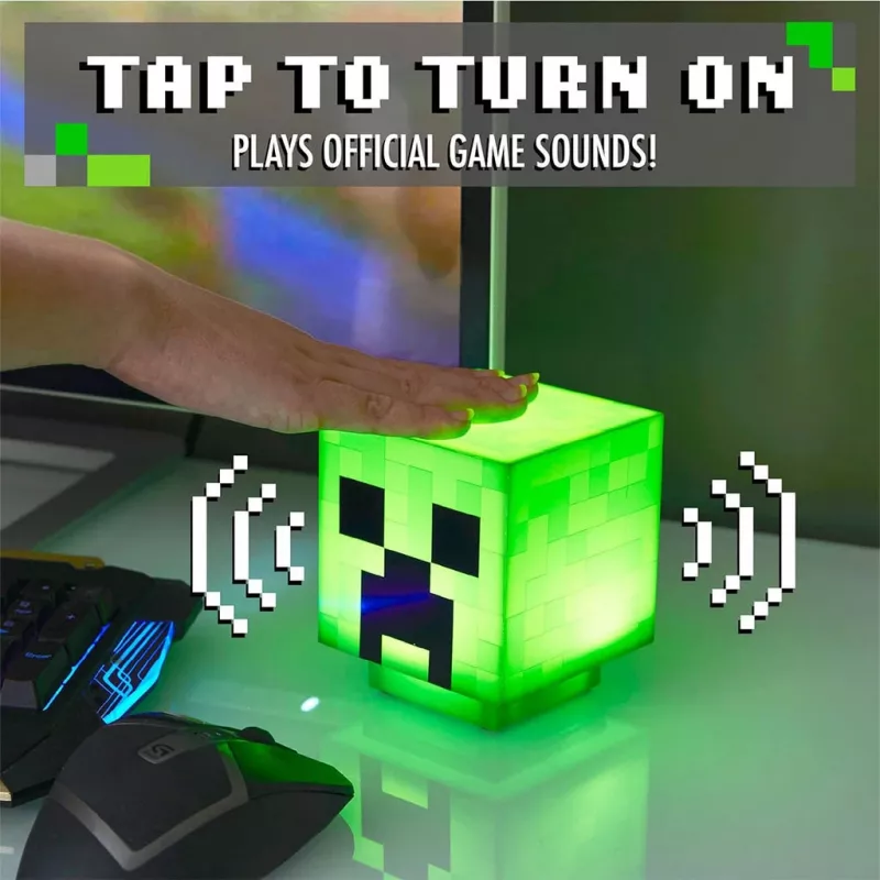 Paladone Minecraft Creeper 3D dizaino lempa PP6595MCFV3 – stalinė/pakabinama šviesa