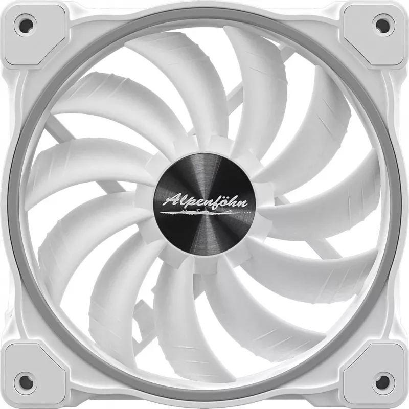 ALPENFÖHN Wing Boost 3 ARGB 120 mm ventiliatorių 3 vnt. rinkinys, baltas