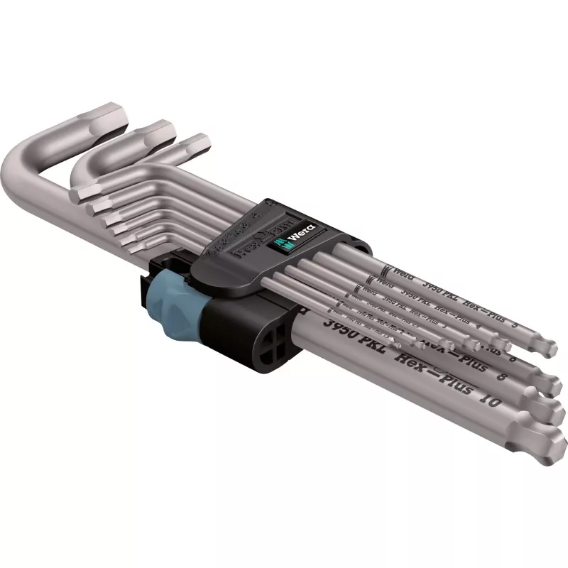 Wera 05073544001 šešiabriaunių raktų L formos rinkinys metrinis 9 vnt.